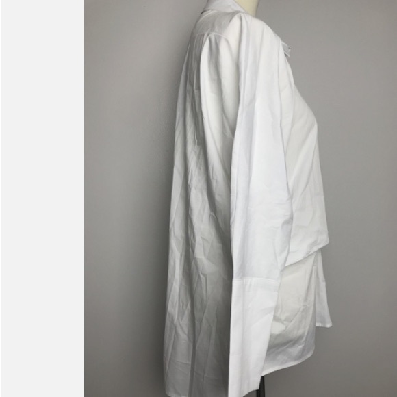 MarlaWynne Layers White Button-Up Shirt - Picture 3 of 8